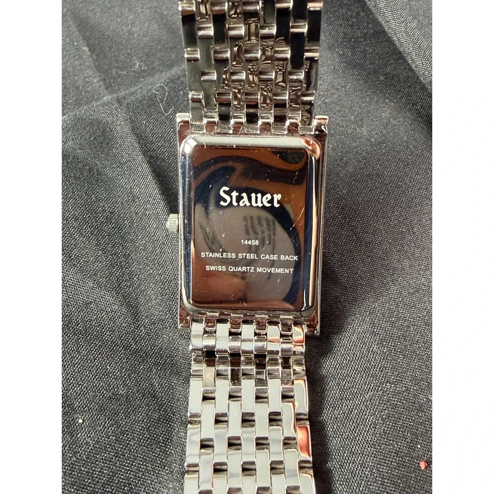 Stauer Credit Suisse 1g 999.5 Platinum Ingot Watch Swiss Quartz Tank Box 14458